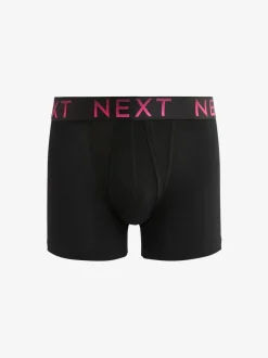 Black Bright Ombre Text Waistbands A-Front Boxers 10 Pack