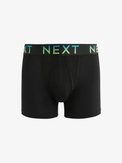 Black Bright Ombre Text Waistbands A-Front Boxers 10 Pack