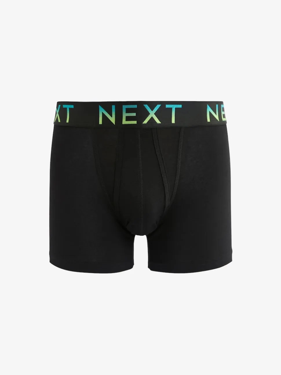 Black Bright Ombre Text Waistbands A-Front Boxers 10 Pack