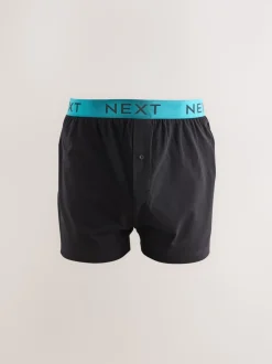 Black Bright Waistband Loose Boxers