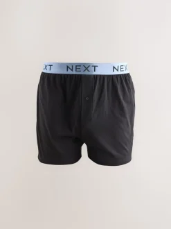 Black Bright Waistband Loose Boxers