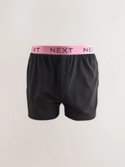 Black Bright Waistband Loose Boxers