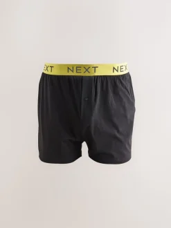 Black Bright Waistband Loose Boxers