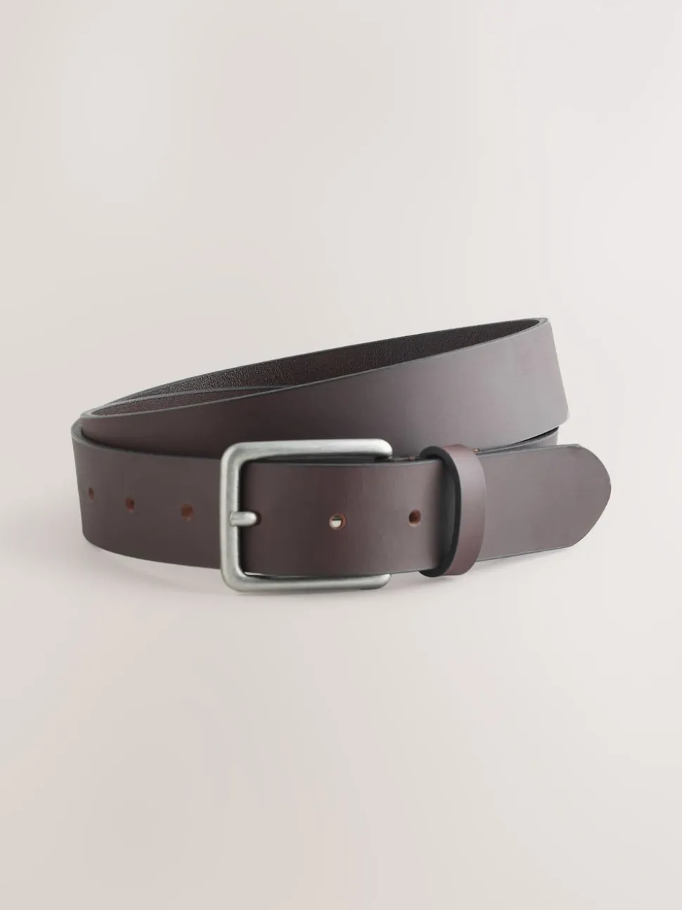 Black Brown Burnished Leather Belts Set 2 Pack
