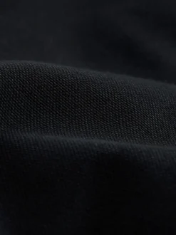 Black Canvas Borg Lined Hooded Jacket