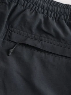 Black Cargo Swim Shorts