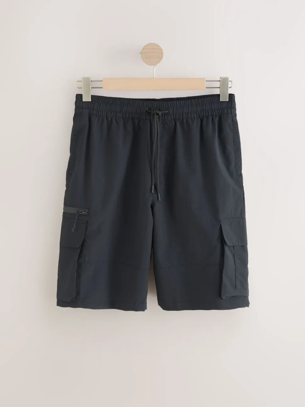Black Cargo Swim Shorts