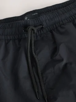 Black Cargo Swim Shorts