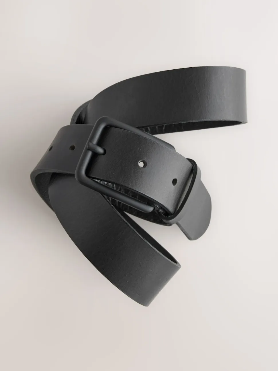 Black Casual Leather Belt