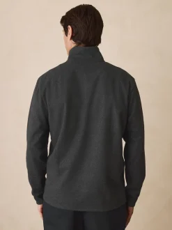 Black Check Long Sleeve Quarter Zip Jumper