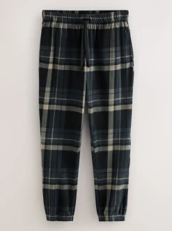 Black Check Textured Cosy Motionflex Cuffed Pyjamas Set