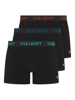 Black Chrome Lyle & Scott Underwear Trunks 3 Pack