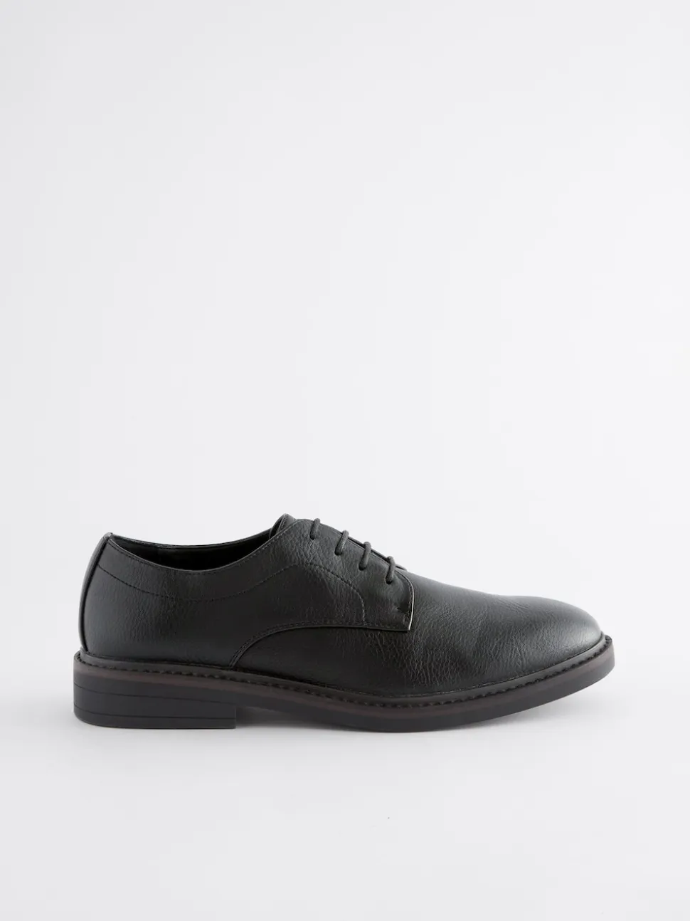 Black Chunky Sole Derby Shoes