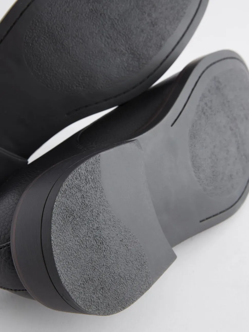 Black Chunky Sole Derby Shoes