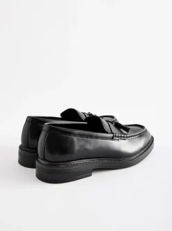 Black Chunky Tassel Loafers