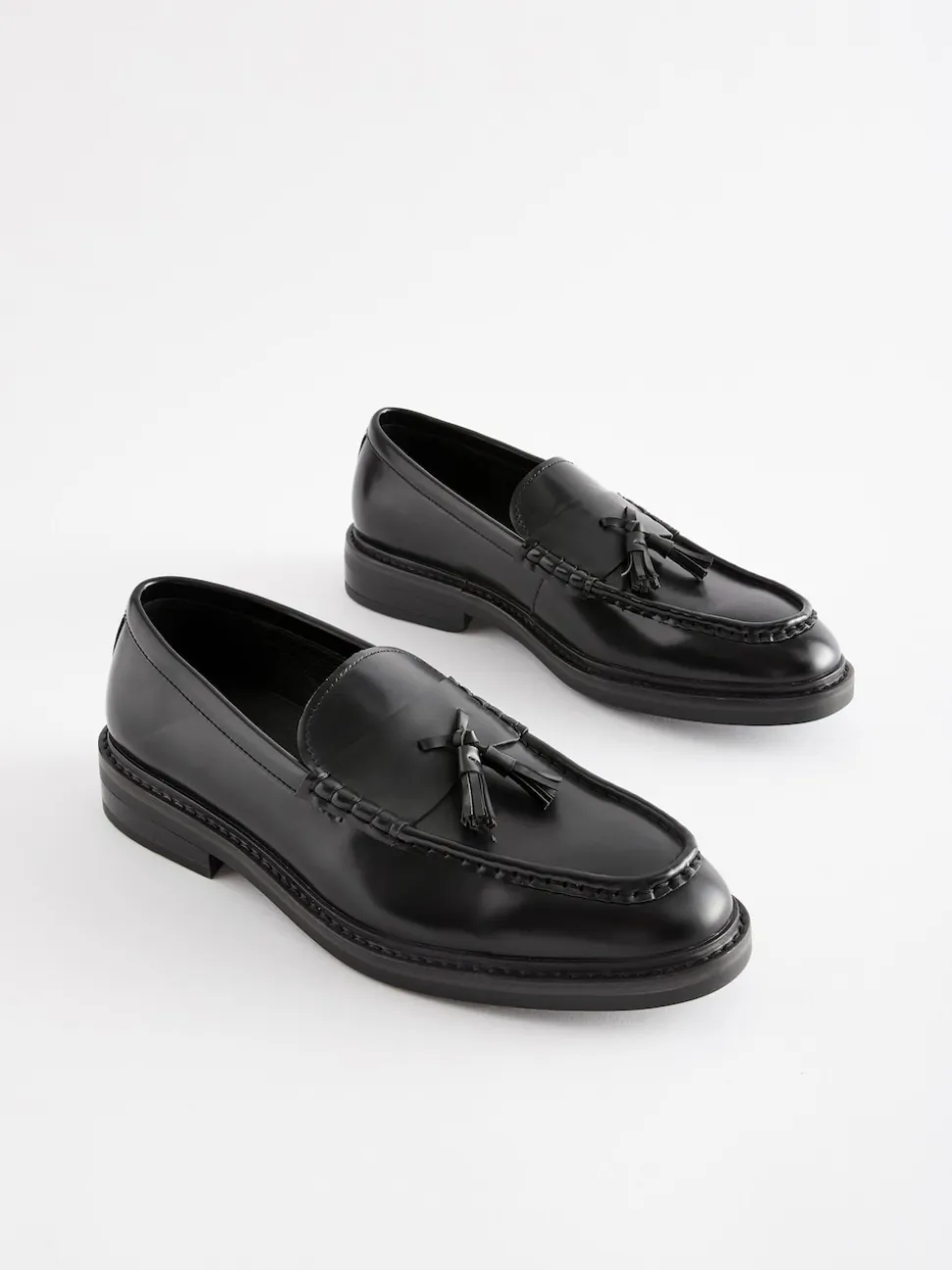 Black Chunky Tassel Loafers