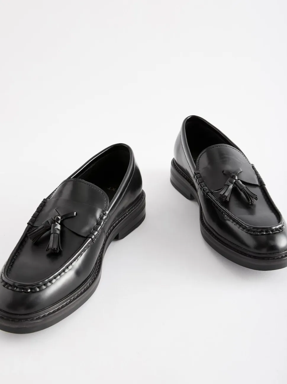 Black Chunky Tassel Loafers