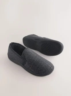 Black Closed Back Slippers