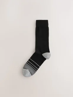 Black Colour Ombre 7 Pack Cotton Rich Socks