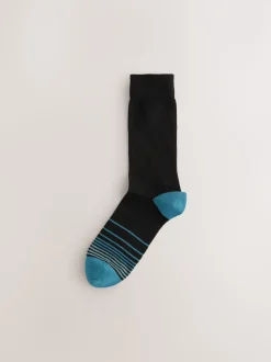 Black Colour Ombre 7 Pack Cotton Rich Socks