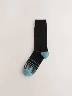 Black Colour Ombre 7 Pack Cotton Rich Socks