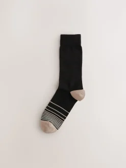 Black Colour Ombre 7 Pack Cotton Rich Socks