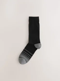 Black Colour Ombre 7 Pack Cotton Rich Socks