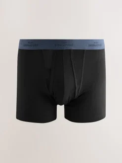 Black Comfort Soft 4 pack Signature A-Fronts Boxers