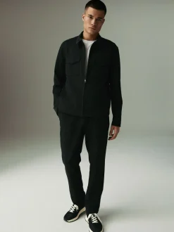 Black Co-ord Jersey Jacket & Trousers 2 Pack Set
