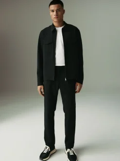 Black Co-ord Jersey Jacket & Trousers 2 Pack Set