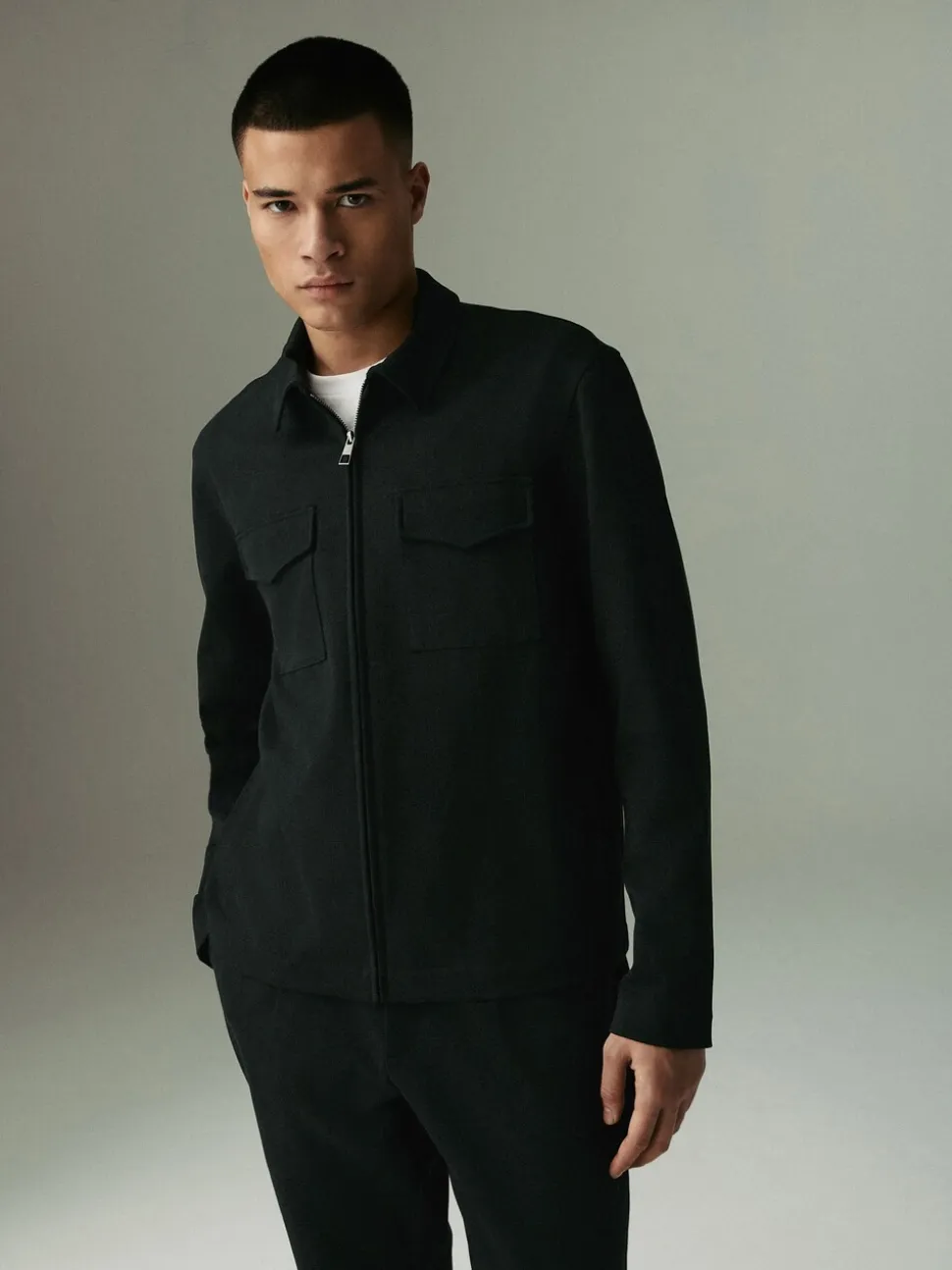 Black Co-ord Jersey Jacket & Trousers 2 Pack Set