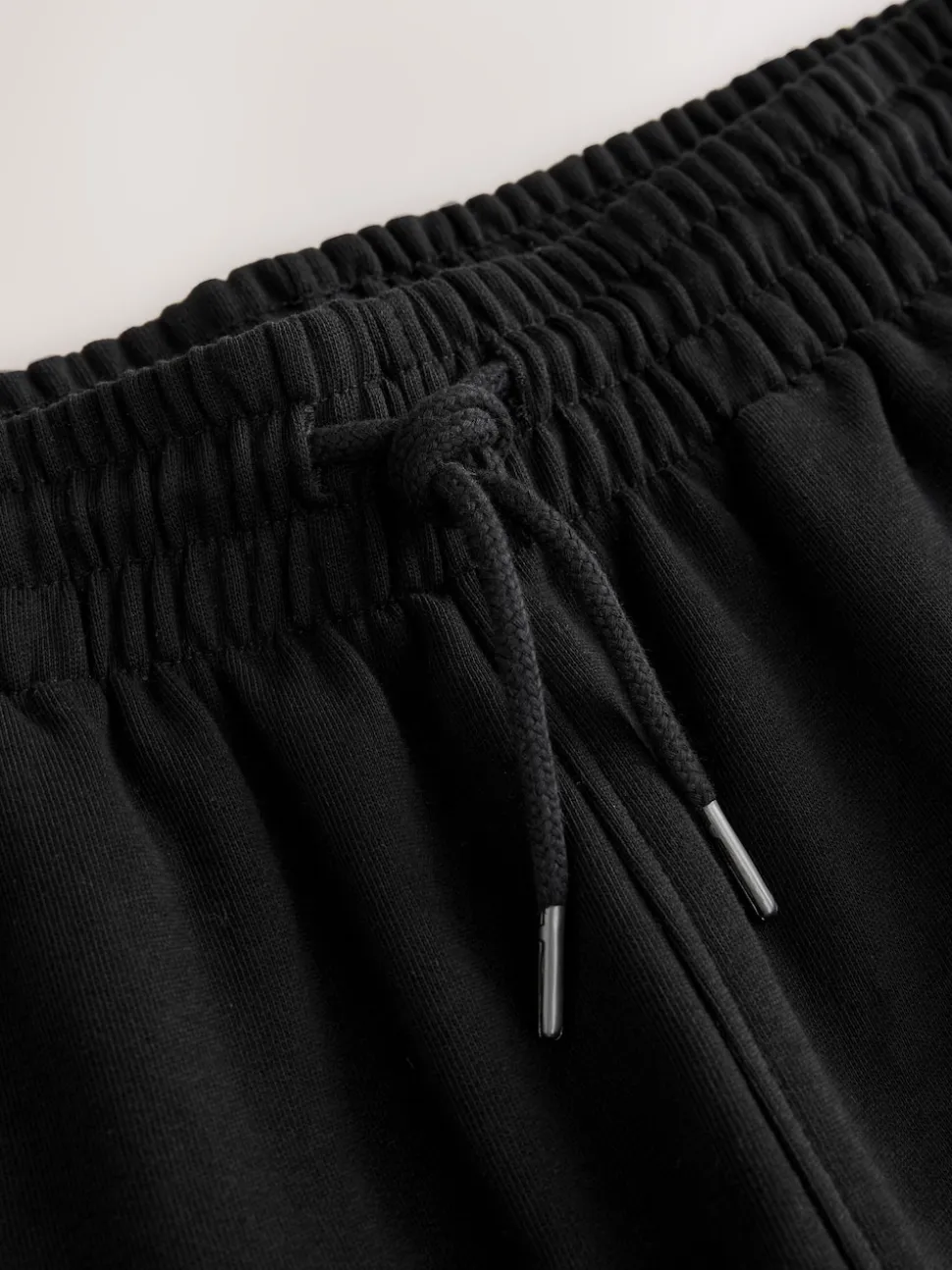Black Cuffed Brushback Heavyweight Open Joggers