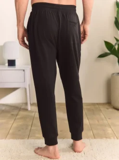 Black Cuffed Loopback Soft Touch Cuffed Joggers