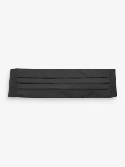 Black Cummerbund And Bow Tie Set