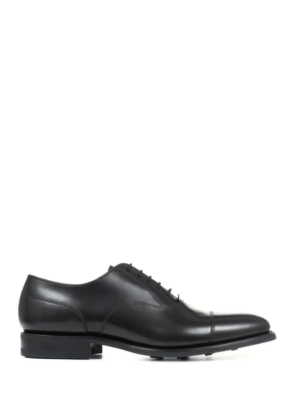 Black Design Loake by Comanche Wide Fit Goodyear Welted Leather Oxford Shoes