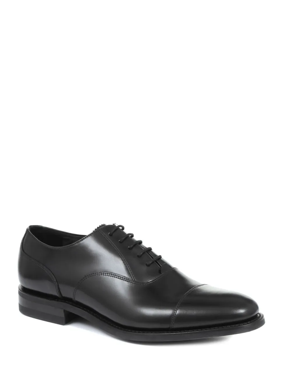 Black Design Loake by Comanche Wide Fit Goodyear Welted Leather Oxford Shoes
