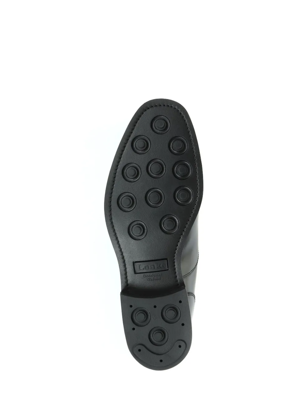 Black Design Loake by Comanche Wide Fit Goodyear Welted Leather Oxford Shoes
