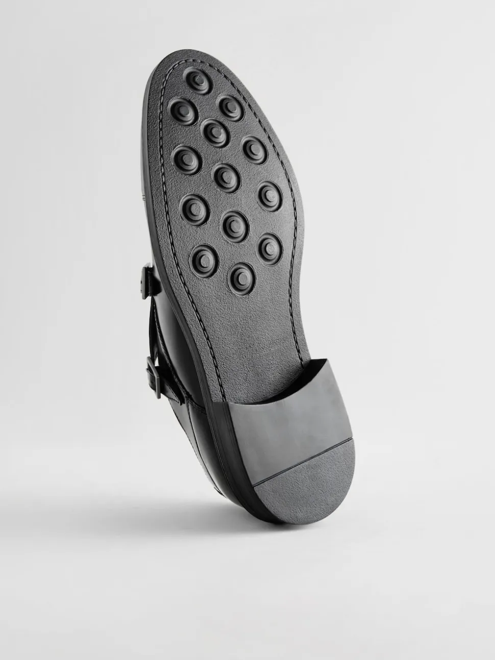 Black Double Monk Shoes
