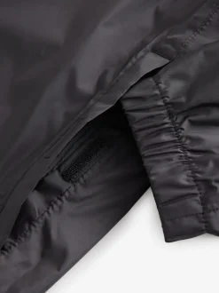 Black DryTech Lightweight Waterproof Packable Jacket