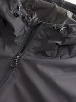 Black DryTech Lightweight Waterproof Packable Jacket