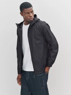 Black DryTech Lightweight Waterproof Packable Jacket