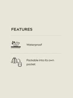 Black DryTech Lightweight Waterproof Packable Jacket