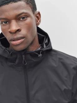 Black DryTech Lightweight Waterproof Packable Jacket