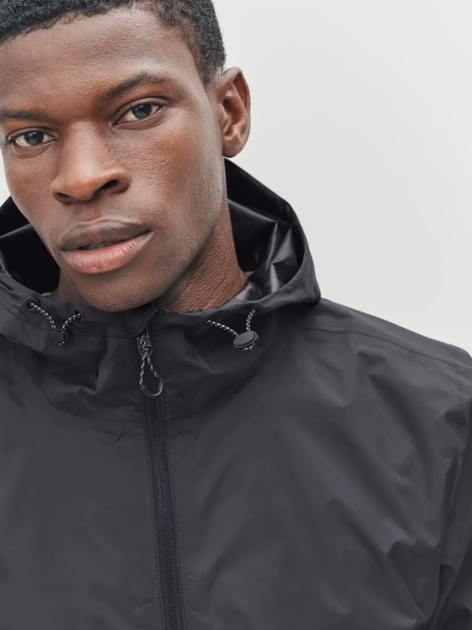 Black DryTech Lightweight Waterproof Packable Jacket