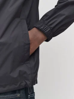 Black DryTech Lightweight Waterproof Packable Jacket