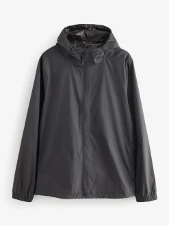 Black DryTech Lightweight Waterproof Packable Jacket