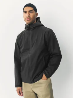 Black DryTech Waterproof Hooded Jacket