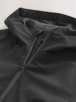 Black DryTech Waterproof Hooded Jacket