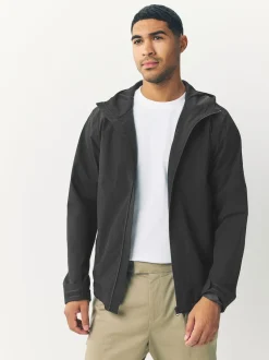 Black DryTech Waterproof Hooded Jacket