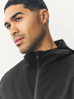 Black DryTech Waterproof Hooded Jacket